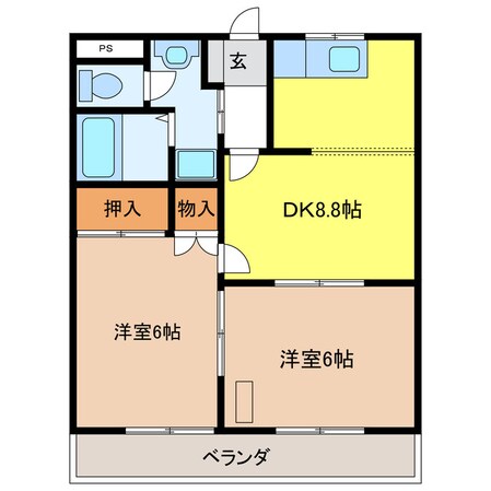 パーシモンＧの物件間取画像